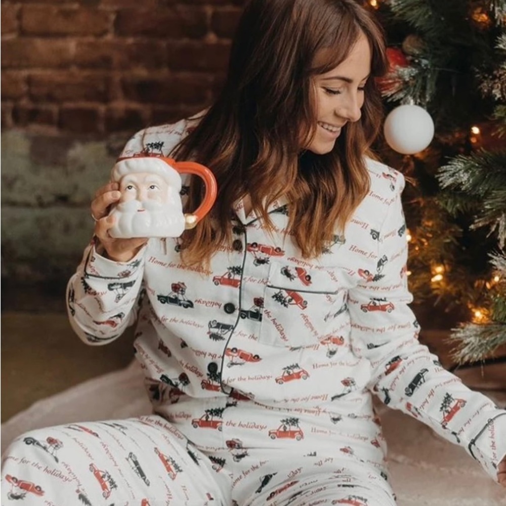 (SOLD) La Vie en Rose Flannel PJ Set